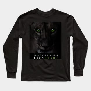 BLACK LION HEART Fine Art Long Sleeve T-Shirt